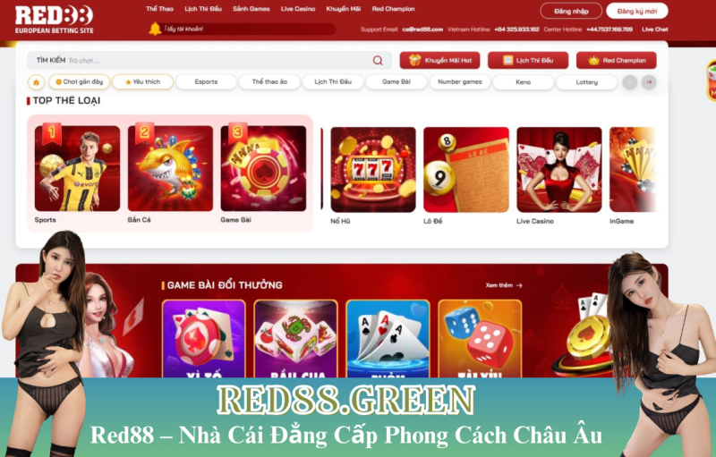 Giao diện nhà cái red88